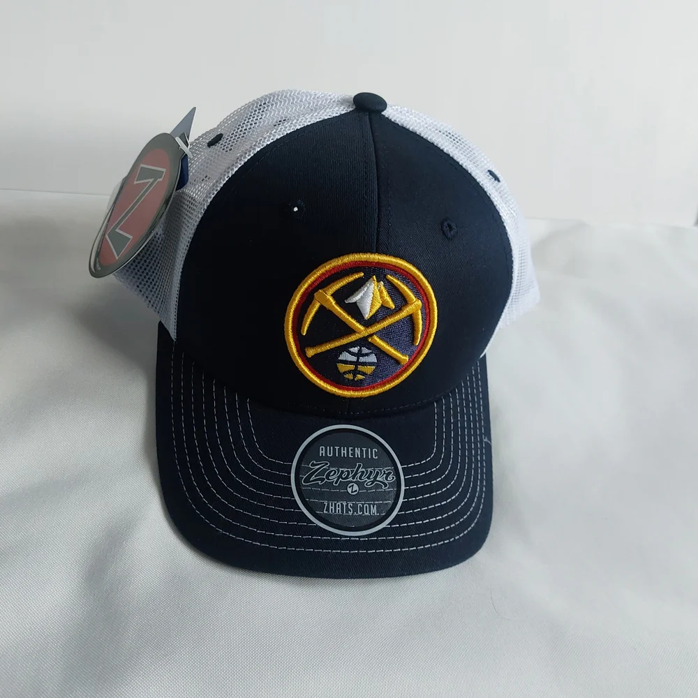 Zephyr Nuggets NBA Navy‎ and White Cap with Gold Embroidery